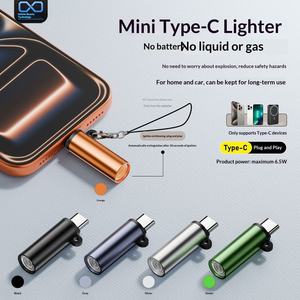 Briquet USB Type-C Mini pour Téléphone Portable, Briquet à Gaz Anti-Vent à Fil de Tungstène, Design Moderne OLIVER, Adaptation Universelle, Garantie 1 An - Product Image 1