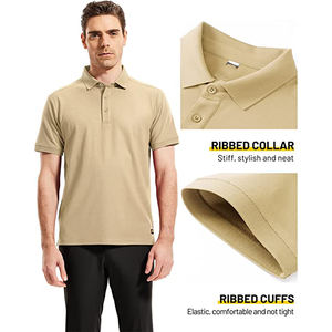 เสื้อโปโลผู้ชายทรงเข้ารูป ดีไซน์เรียบง่าย โรงงานขายส่งเสื้อผ้า - Product Image 4