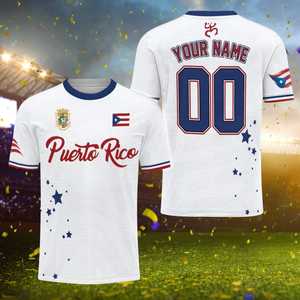 Maglia da Calcio Personalizzata di Porto Rico con Bandiera Boricua, Nome e Numero - Product Image 2