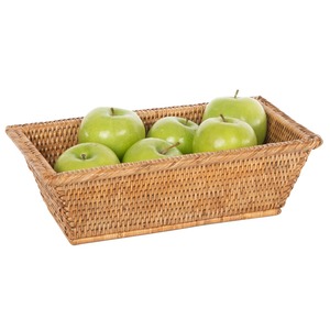 Cesta rectangular de ratán con base biselada, cesta de almacenamiento hecha a mano, venta al por mayor, ecológica, hecha en Vietnam - Product Image 1