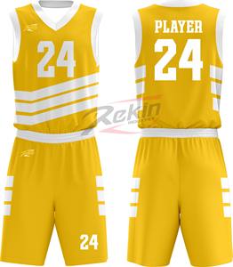 ชุดยูนิฟอร์มบาสเก็ตบอลสั่งทำขายส่ง ระบายอากาศได้ดี ซับเหงื่อ แห้งเร็ว เสื้อแขนกุด พิมพ์โลโก้ทีมและหมายเลข - Product Image 2