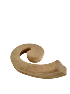 Raccord de main courante à volute à gauche en bois massif de haute qualité 7232 peuplier OEM ODM disponible pour tout escalier en caoutchouc - Product Image 2