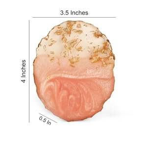 ชุดจานรองแก้วทำด้วยมือกันน้ำทำจากเรซิ่น6ชิ้นสีทองชมพูสำหรับตกแต่งบ้านและโรงแรม - Product Image 5