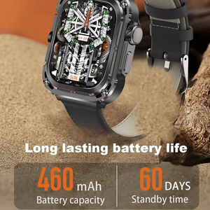 นาฬิกาอัจฉริยะ Sower Z85MAX หน้าจอ 2.04 นิ้ว กันน้ำ IP68 วัดอัตราการเต้นของหัวใจ วัดออกซิเจนในเลือด บลูทูธ นาฬิกาออกกำลังกาย สำหรับทุกเพศ ตัวเรือนโลหะผสม สายซิลิโคน - Product Image 5