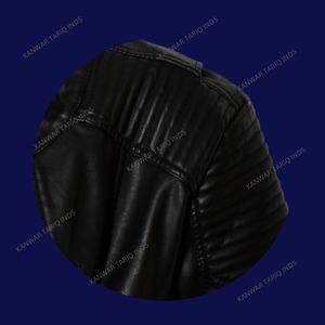 Personnalisé hommes 350 GSM poids lourd français éponge à capuche fermeture éclair pull hiver cuir luxe vestes Plus veste pour hommes - Product Image 2