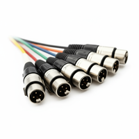 Câble multipaire audio XLR femelle 4, 6, 8, 12 broches vers XLR mâle 4, 6, 8, 12 broches stéréo