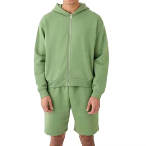 Ensemble de survêtements décontractés pour hommes 2026 – Coupe ajustée, 100 % polyester et coton, comprenant un sweat à capuche et un pantalon de jogging – Idéal pour la gym et les tenues de sport courtes - Product Image 1