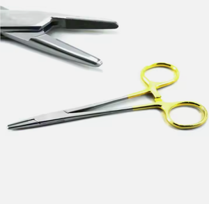 12.5cm poignée couleur dorée pince à aiguille pince médicale pince chirurgicale Double paupière cosmétique plastique chirurgie porte-aiguille - Product Image 2