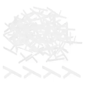 400ชิ้นสีขาวขนาด1.5มม. 1/16 "กระเบื้องผนังและพื้นพลาสติก T-Shape spapers อุปกรณ์เสริมสำหรับปูพื้น - Product Image 1