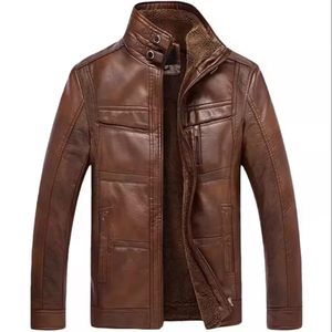 Primum Quality Men's Vintage Style Distressed Faded <b>Real</b> Cowhide <b>Leather</b> <b>Jacket</b> - Product Image 1