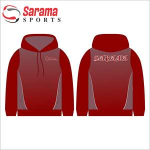 Sudadera con capucha unisex de gran tamaño, sudadera de poliéster con estampado personalizado por sublimación, impermeable con característica bordada - Product Image 2