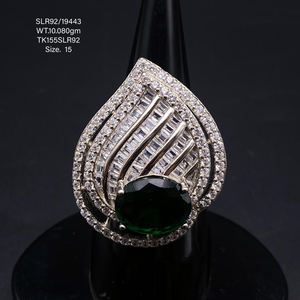 Accesorios de joyería chapados en oro personalizados anillos regalo de Navidad anillo de joyería fina 925 anillos de banda de plata Fabricación de circón azul - Product Image 4