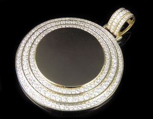 Nouveau Design Photo Mémoire Pendentif Photo Personnalisé Plaqué Or En Argent Sterling Hip Hop Bijoux Rond Moissanite Pendentif Diamant - Product Image 2