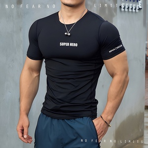 Personnalisable Slim Fit 100% Polyester Hommes Gym Fitness T-Shirt Couleur Unie Doux et Confortable - Product Image 5
