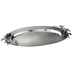 Vaisselle de service en vrac en forme de rectangle de meilleure qualité Plateau de service en métal de luxe pour le service dans les hôtels - Product Image 5
