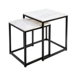 Juego de mesa de centro de mármol de lujo moderno nórdico, muebles anidados con Base de Metal para el hogar, apartamento, oficina, Bar, sala de estar - Product Image 6