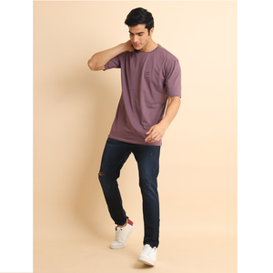 Haute qualité 100% coton hommes basique surdimensionné demi manches T-Shirt confortable tenue de tous les jours élégant décontracté imprimé motif cou - Product Image 1