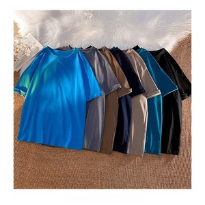 Tamaños de EE. UU. 100% alta calidad 240 algodón GSM camiseta personalizada Casual cuello redondo Camiseta para hombres - Product Image 2