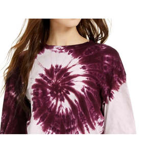 T-shirt a maniche lunghe tie-dye Rebellious One Junior viola XS/XS in jersey traspirante, vestibilità casual, per l'estate, con inserti in mesh - Product Image 2