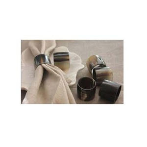 Vente en gros bon marché rond de serviette or et noir ombre rond de serviette forme corne fait vaisselle rond rond rond de serviette - Product Image 1