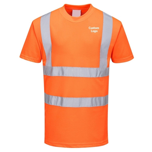 เสื้อคลุมทำงานผ้าฝ้ายแขนสั้นพร้อมกระเป๋าประเภทคลาส2ความปลอดภัยสะท้อนแสงระบายอากาศ - Product Image 3