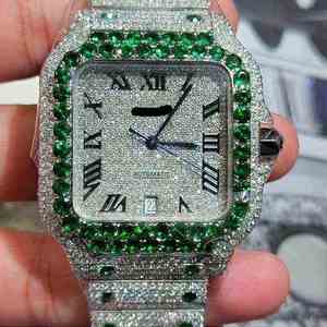 Reloj Deportivo de Acero Inoxidable con Diamantes Moissanite de Diseño de Alta Calidad para Hombre, Estilo Moderno con Piedras Brillantes para Oficina - Product Image 3