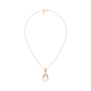 Women's 14K <b>Gold</b> <b>Rose</b> <b>Gold</b> Lab-Grown Diamond <b>Pendant</b> <b>Necklace</b> Fine Jewelry with IGI Certificate for Wedding OEM ODM Made India - Product Image 1