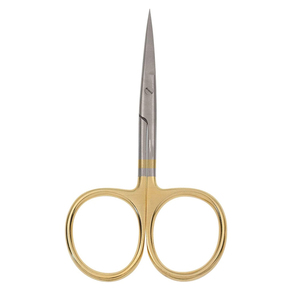 Ciseaux de pêche à la mouche en acier inoxydable de haute qualité de 4 pouces avec pointe hypodermique demi-finition dorée Ciseaux laser - Product Image 1