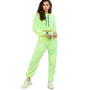 Conjunto de 2 piezas de sudadera con capucha personalizada para mujer, pantalón de chándal de algodón grueso French Terry de pierna ancha y corte recto. - Product Image 1