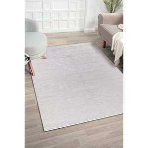 Ensemble de tapis moderne en acrylique tissé blanc à poils épais Konfor Diva 9507 pour salon, Turquie - Product Image 2