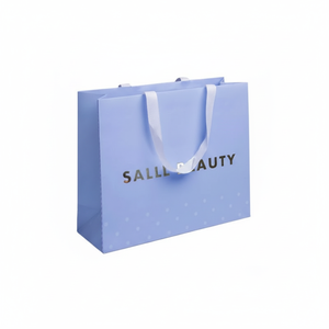 Sacs d'emballage pour vêtements en papier recyclé de luxe faits à la main avec logo personnalisé, ruban de lamination, poignée - Sacs cadeaux de boutique - Product Image 2