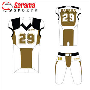 Maillot de football américain en sergé pour jeunes en gros 2022/uniformes de football américain personnalisés, - Product Image 3