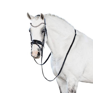 Snaffle Bridle noir western Nouvelle Personnalisation Mode E Unique Solide Plaine Blanc Haut de gamme À La Main - Product Image 3