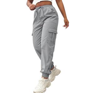 Pantalon cargo droit en toile pour homme, taille mi-haute, cordon de serrage, jambe large, coupe ample, pour un look professionnel élégant - Product Image 4