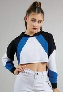 Sudadera corta con capucha personalizada para mujer, sudaderas y sudaderas informales para mujer, Sudadera con capucha recortada de gran tamaño para mujer - Product Image 6