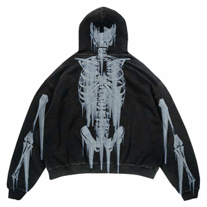 2025 sérigraphie sweat à capuche Logo personnalisé meilleure qualité lavé à l'acide à capuche pour hommes bases coton mélangé confortable séchage rapide - Product Image 4