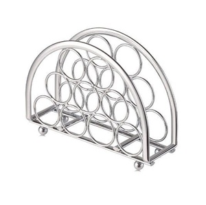 Porta pañuelos de alambre de metal de estilo rústico elegante para decoración del hogar comedor y baño con marco de alambre hecho a mano duradero - Product Image 2