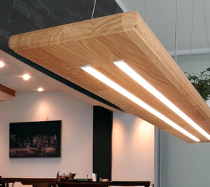 Luminaire suspendu LED en bois massif FSC 100% - Product Image 1