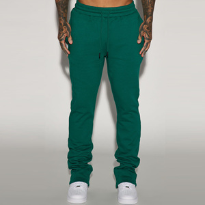 Pantalon de rue droit empilé Joggers hommes pantalons de survêtement décontracté hiver automne course à séchage rapide cordon de serrage avec logo décoration - Product Image 3