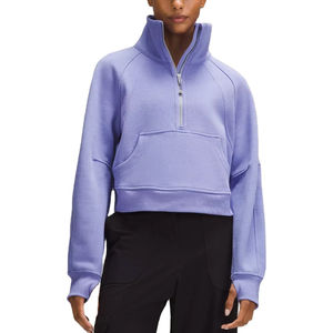 Sudaderas de Mujer con Media Cremallera de Alta Calidad y a la Moda / Precio al por Mayor, Sudadera de Mujer con Media Cremallera de Algodón con Logotipo Personalizado - Product Image 1