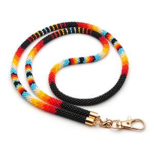 Perles de rocaille 18 pouces lanières de cou perlées pour les femmes en gros lanières de perles de rocaille faites à la main colorées avec daigner personnalisé - Product Image 1