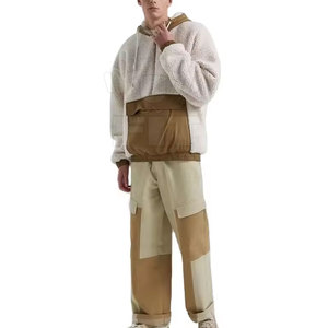 Sweat-shirts décontractés pour hommes, directement de l'usine, en tissu polaire avec fermeture éclair, design imprimé Sherpa, 100% coton, teinture unie, respectueux de l'environnement - Product Image 4