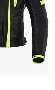 Chaqueta de cuero genuino para motocicleta de cuero de vaca con paneles samtex de cuatro vías - Product Image 3