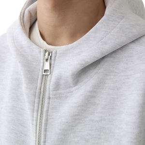 Boxy Sweats à capuche zippés surdimensionnés de haute qualité 380 g/m² de poids lourd 100% coton Sweats à capuche personnalisés imprimés bouffants avec fermeture éclair - Product Image 2