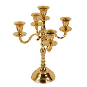 Candelabro árabe vintage de latón de alta calidad con cinco brazos y acabado pulido para decoración del hogar, candelabro de metal para mesa. - Product Image 3
