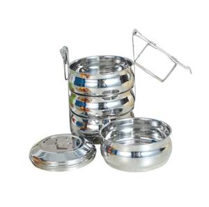 Boîte à lunch en acier inoxydable à 4 compartiments, vente chaude 2025, boîte à lunch Belly, qualité alimentaire, tiffin indien, boîtes bento 9x4 - Product Image 6