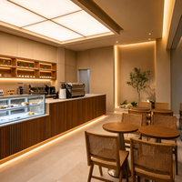 Table basse en marbre avec étagère d'exposition LED, vitrine, mobilier d'hôtel, mobilier de restaurant, mobilier de bar, chariot de service alimentaire, outil de bar