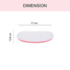 Pink Multi-Purpose Snack Plate with <b>Compact</b> Serving Spoon <b>Microwave</b> & Dishwasher Safe BPA-Free Melamine & Plastic Material - Product Image 2