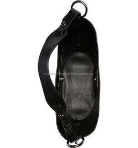 Precio al por mayor personalizado negro Vintage señoras genuino Crazy Horse cuero bolso de mano duradero axila correa de hombro portátil - Product Image 4