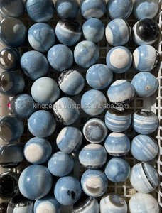 OWYHEE Sphère de cristal semi-précieux en pierre d'opale bleue naturelle pour la guérison Reiki et la boule de méditation Feng Shui - Product Image 5